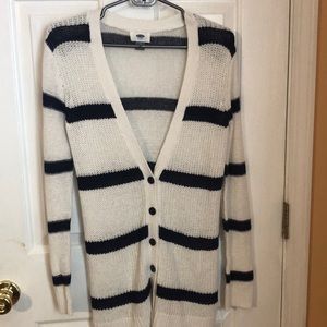 Long striped cardigan